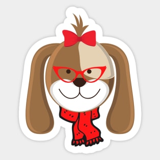 Cute Dogface Sticker